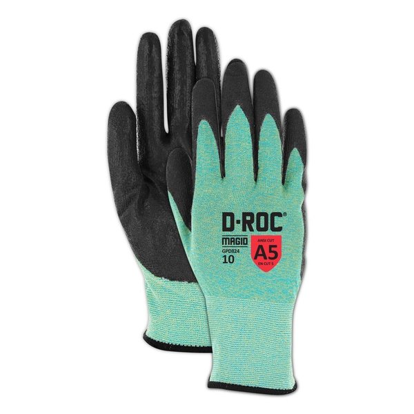 Magid DROC GPD824 UltraLightweight Polyurethane Palm Coated Work GlovesCut Level A5 GPD824-8